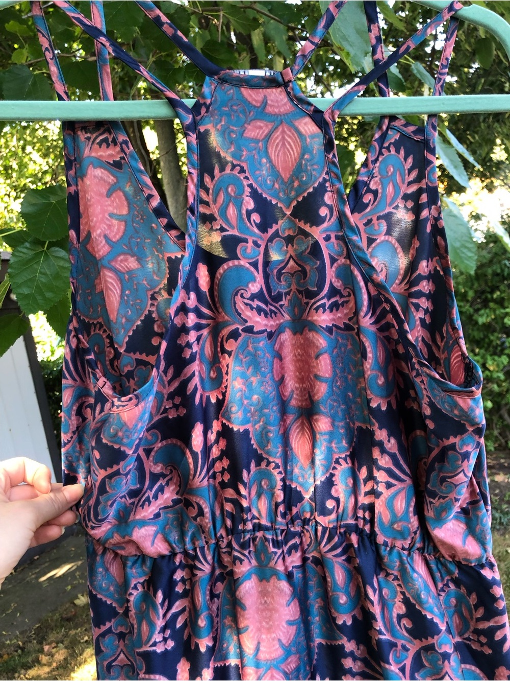 Navy Pink Paisley Sundress - Picture 4 of 4